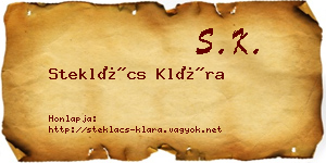Steklács Klára névjegykártya